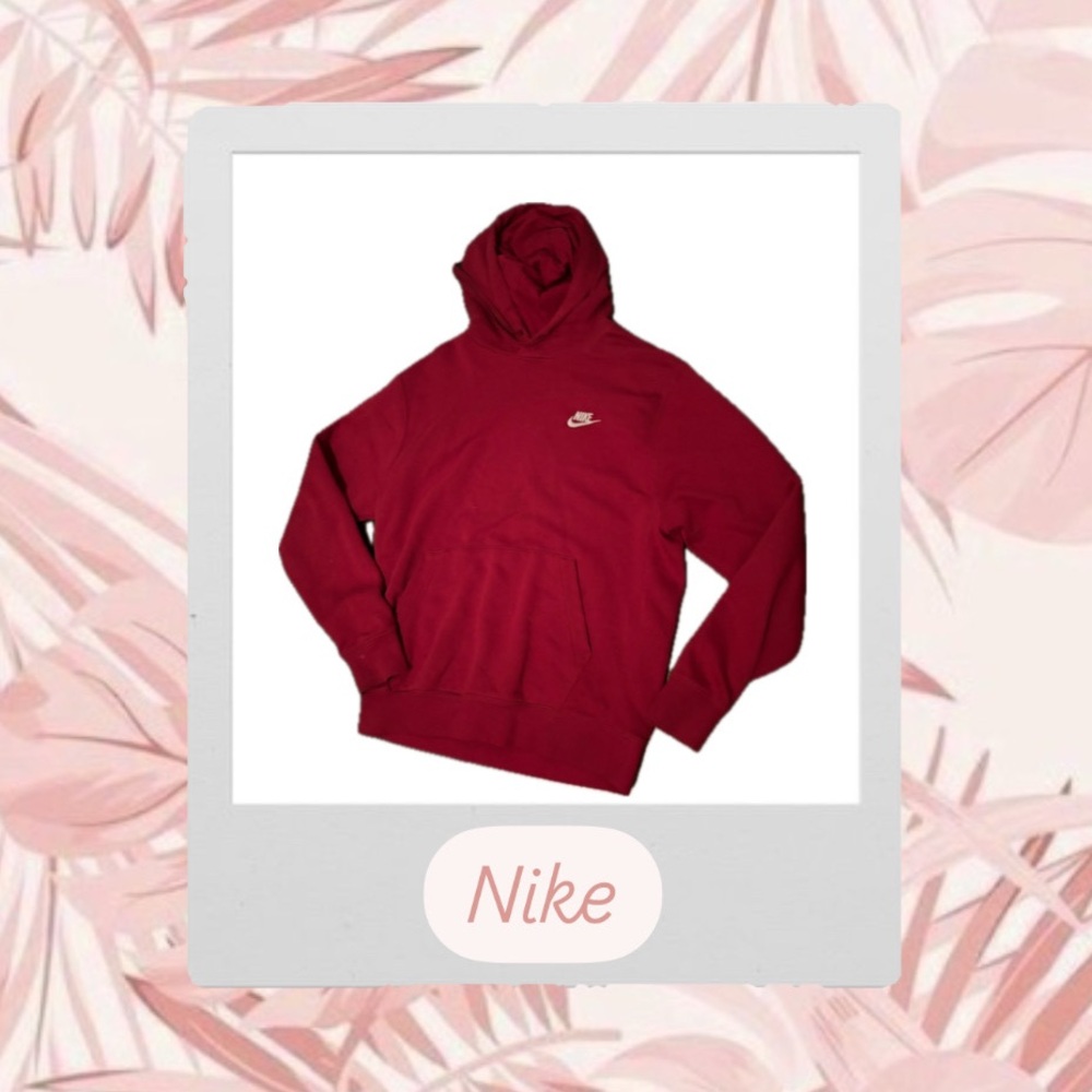 Nike sportswear club fleece men’s size small red hoodie - Picture 4 of 4